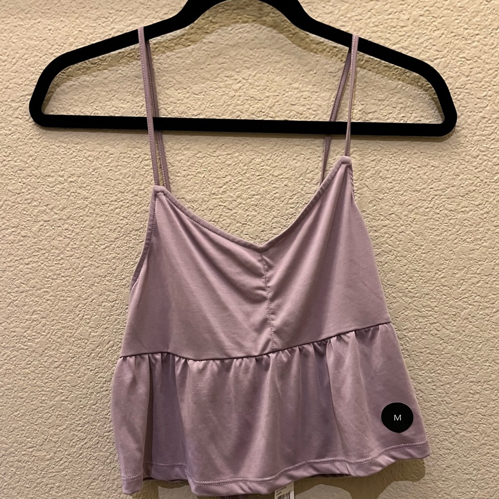 Ivy & Main | Lavender Flowy Crop Top